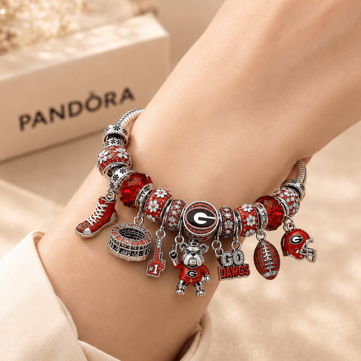 GGBD Silver Charm Bracelet Set NTTB