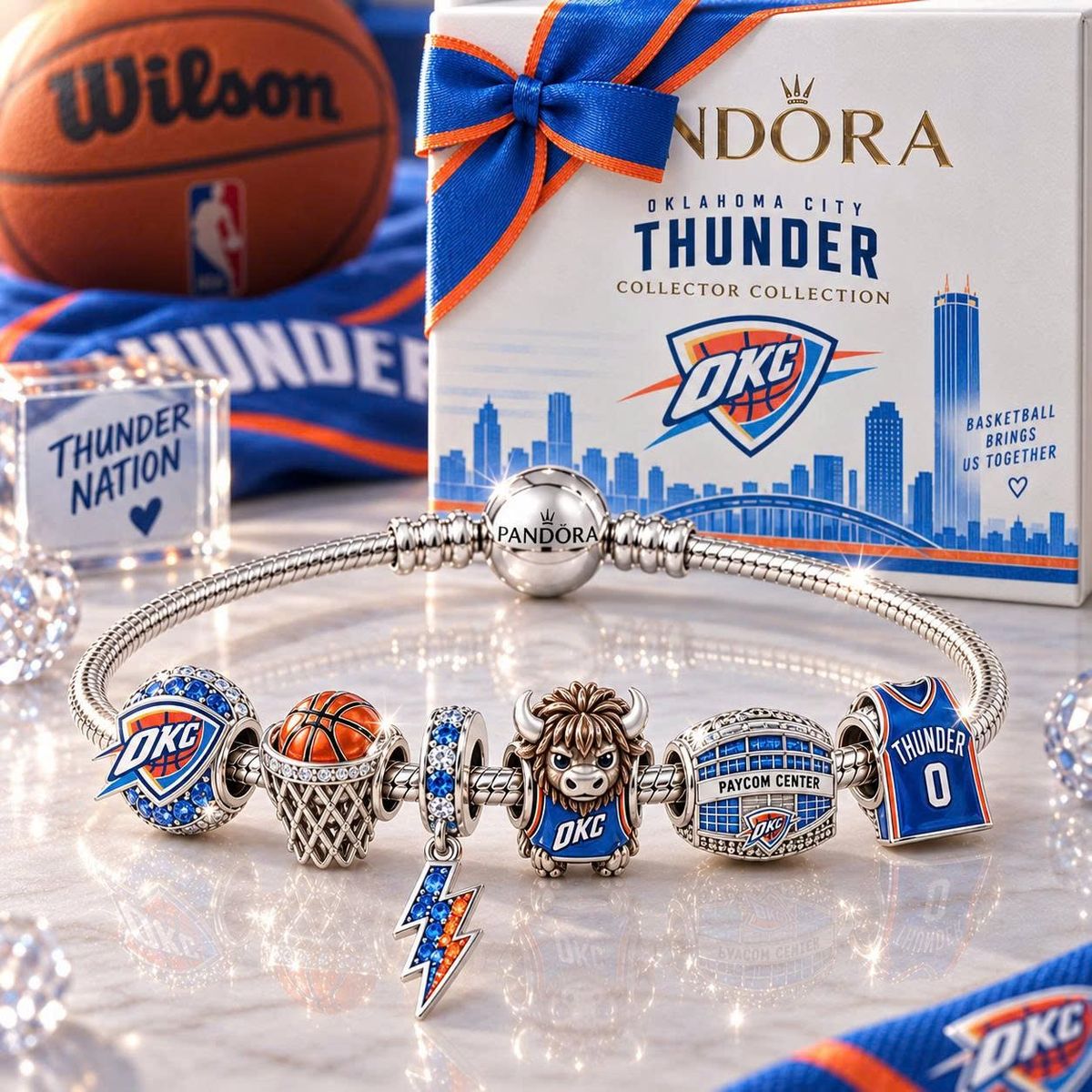 OCT Silver Charm Bracelet Set VTH