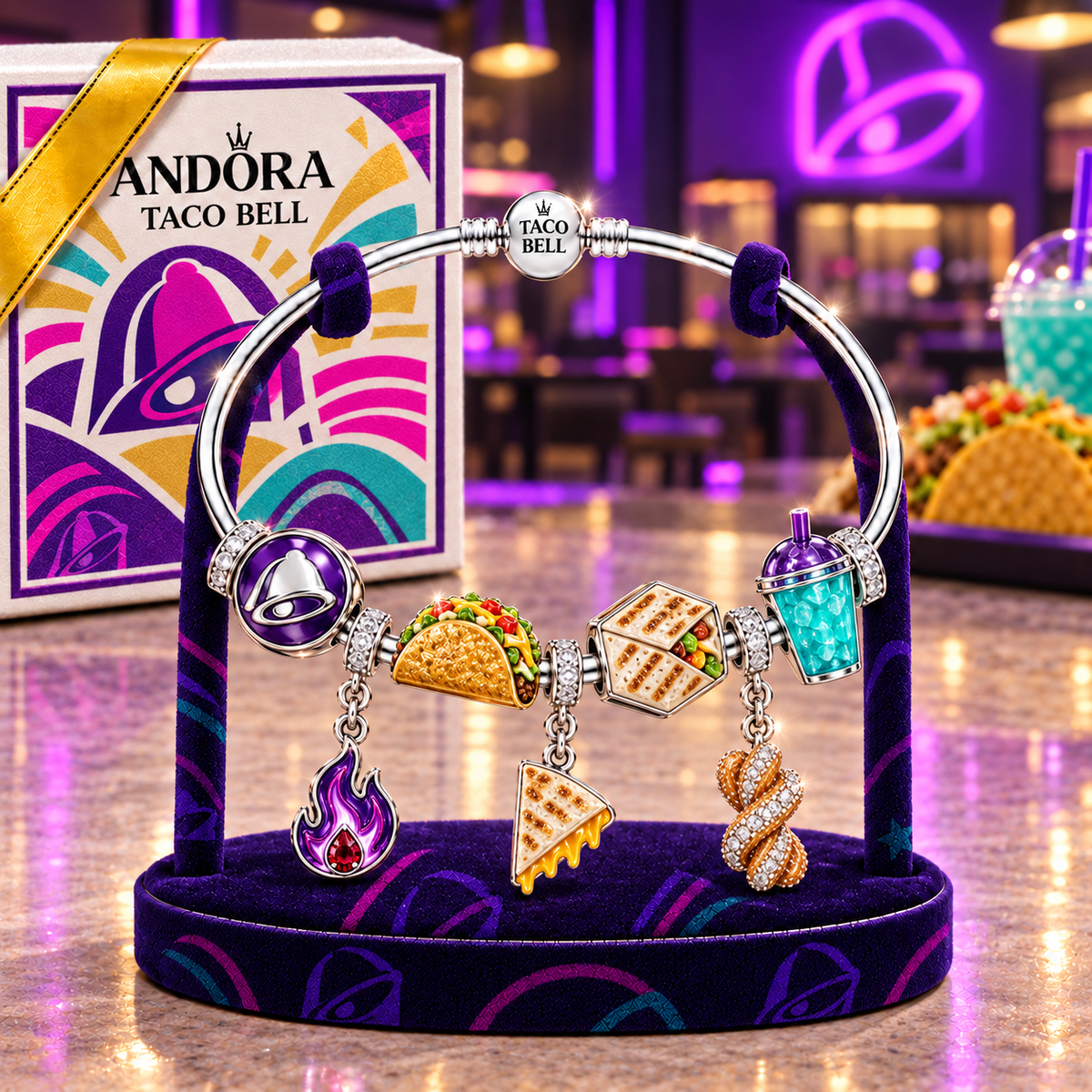 TCB Silver Charm Bracelet Set TMH