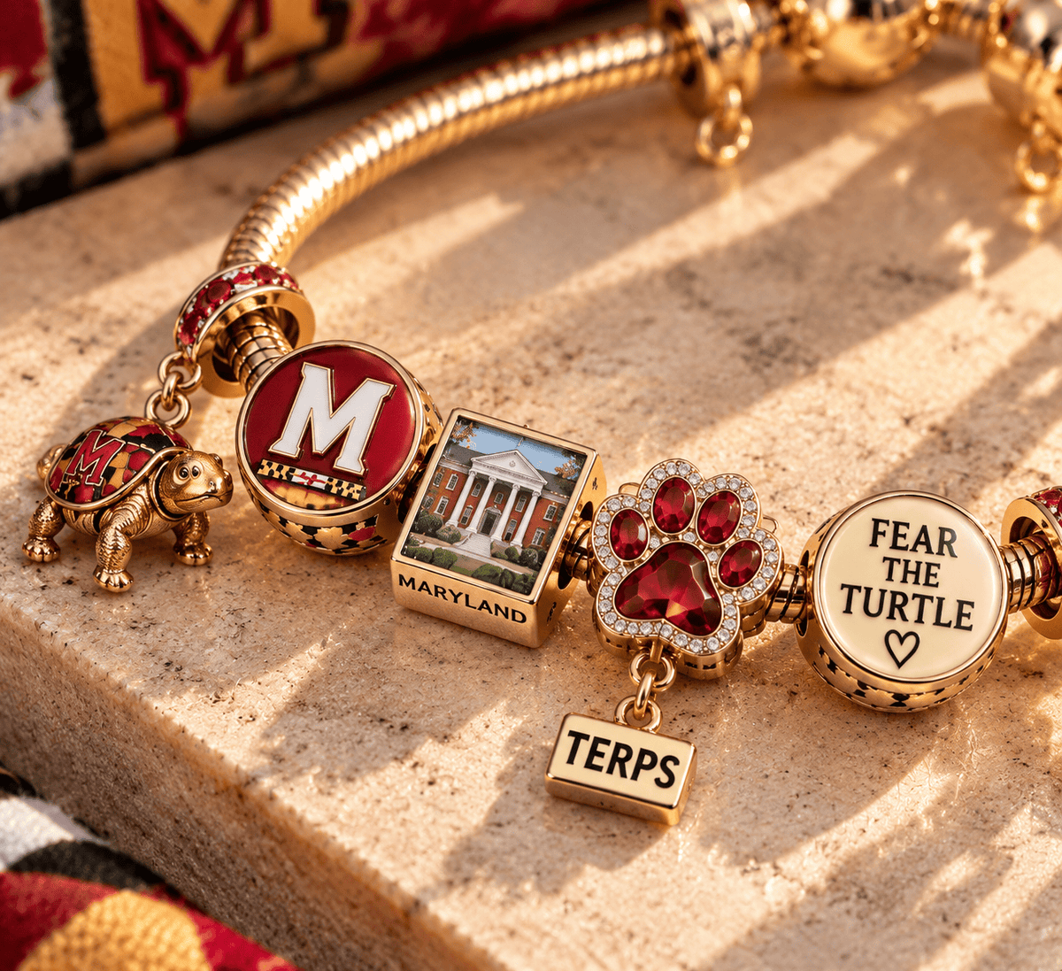 MLT Gold Charm Bracelet Set TTN