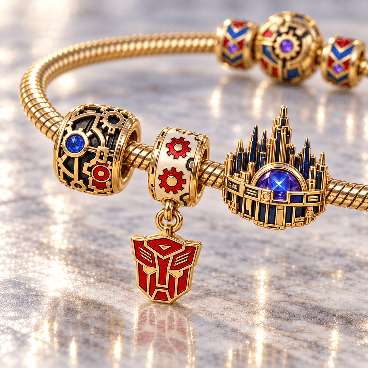 TFR Gold Charm Bracelet Set HQH