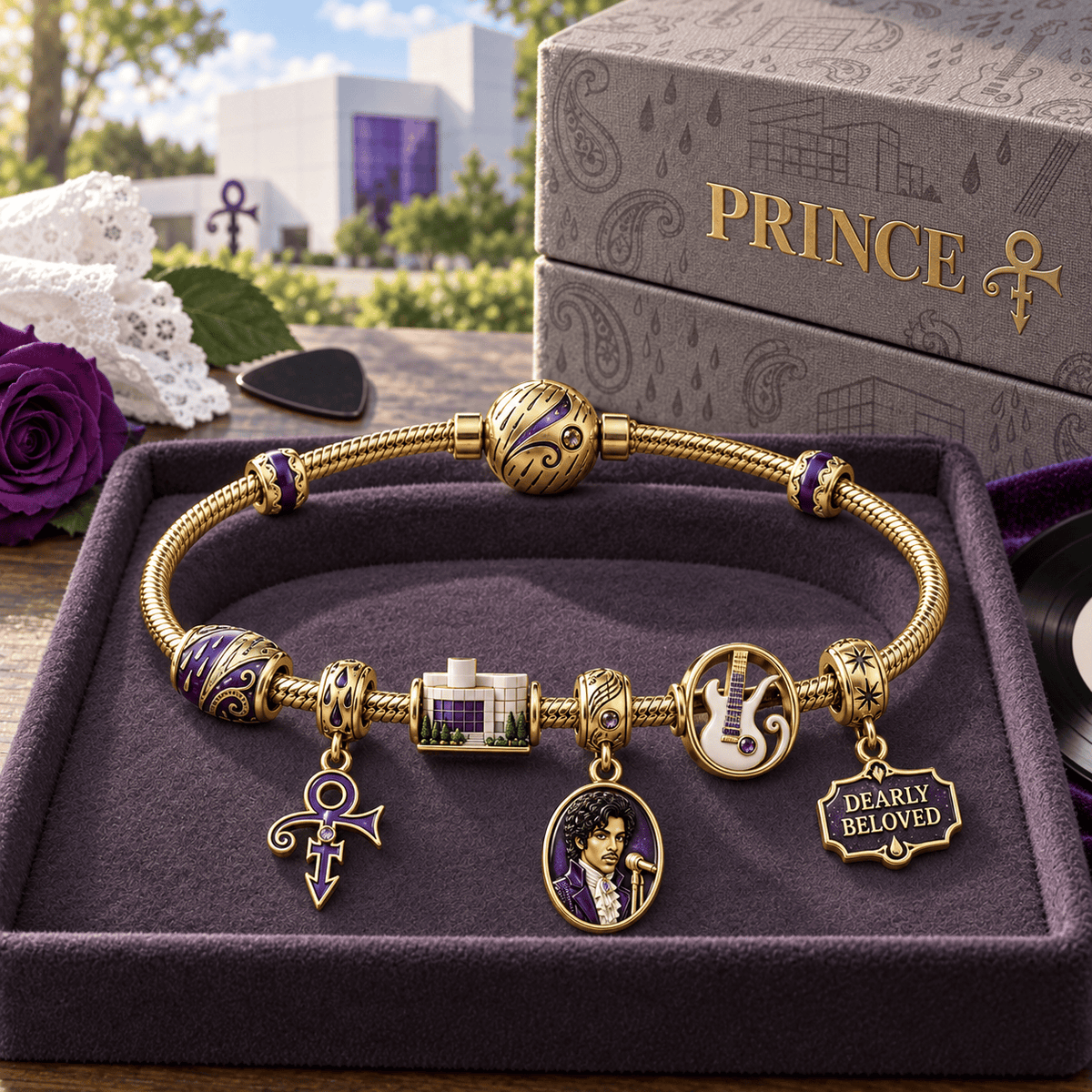PRCE Gold Charm Bracelet Set HQH